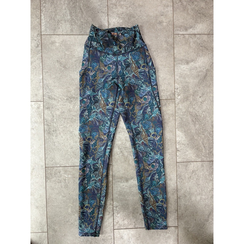 Youer Fleece Lined Leggings Women's XS Seashell Activewear Hiking Gorpcore
